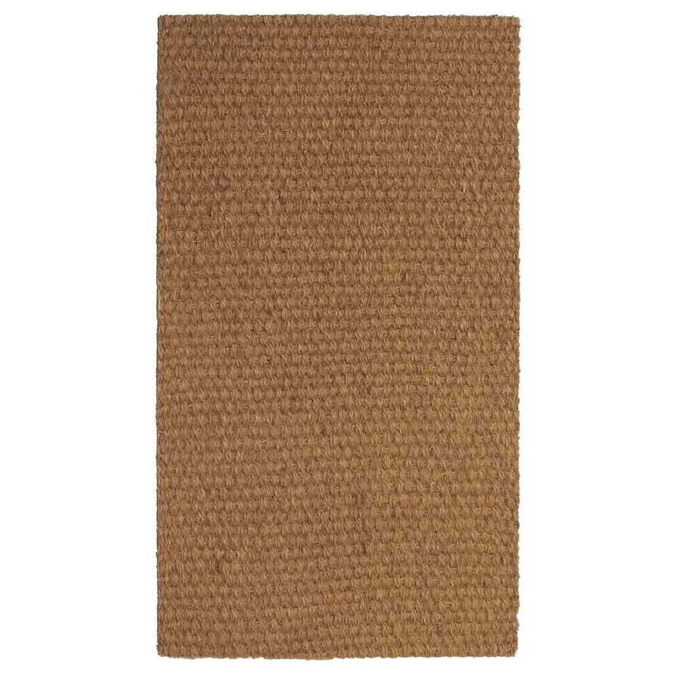 SINDAL natural coir doormat, rectangular, textured weave, durable, beige.