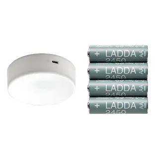 KÖLVATTEN/LADDA set: LED spotlight + rechargeable battery
