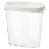 IKEA 365 + dry food jar with lid, transparent/white, 1.3 l