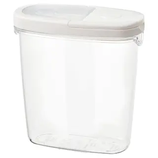 IKEA 365 + dry food jar with lid, transparent/white, 1.3 l