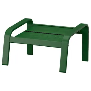 POÄNG footstool frame, dark green, Width 68 x Height 39 x Length 52 cm
