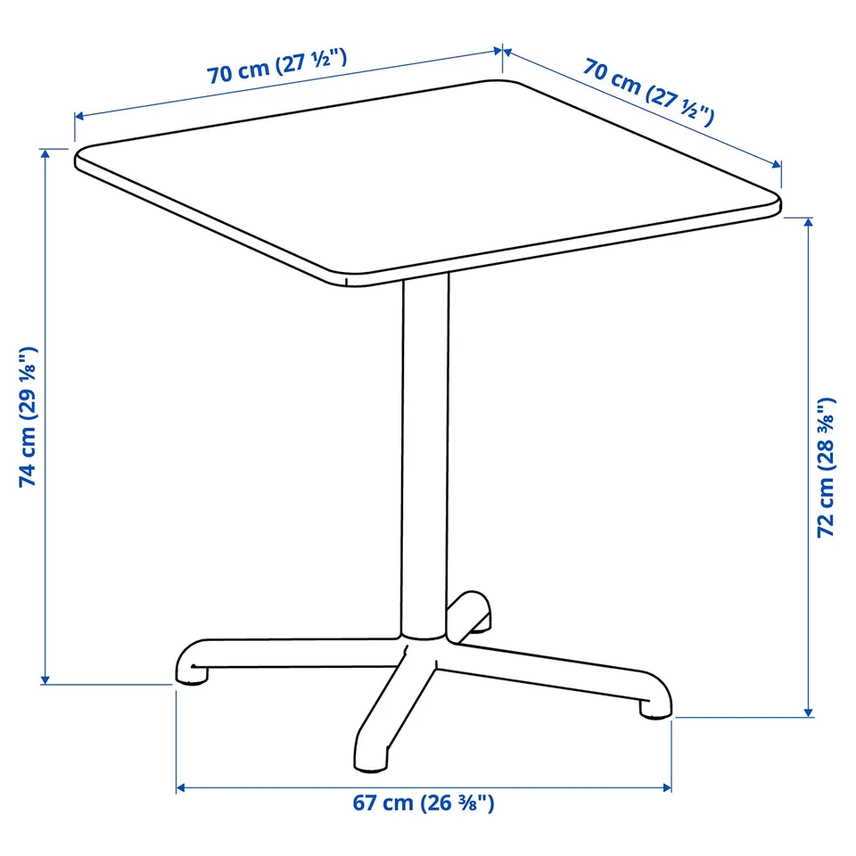 Illustration with measurements for the product: VISINGSÖ.