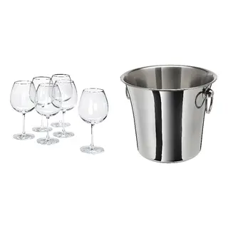 SOLDRÄNKT/STORSINT set: red wine glass + wine cooler