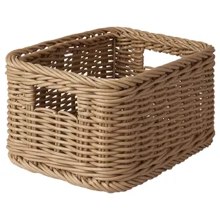 BEKNA basket, plastic rattan, Width 18 x Depth 25 x Height 14 cm