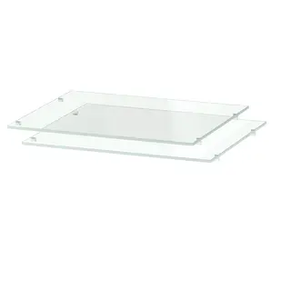 UTRUSTA shelf, glass, 40x37 cm