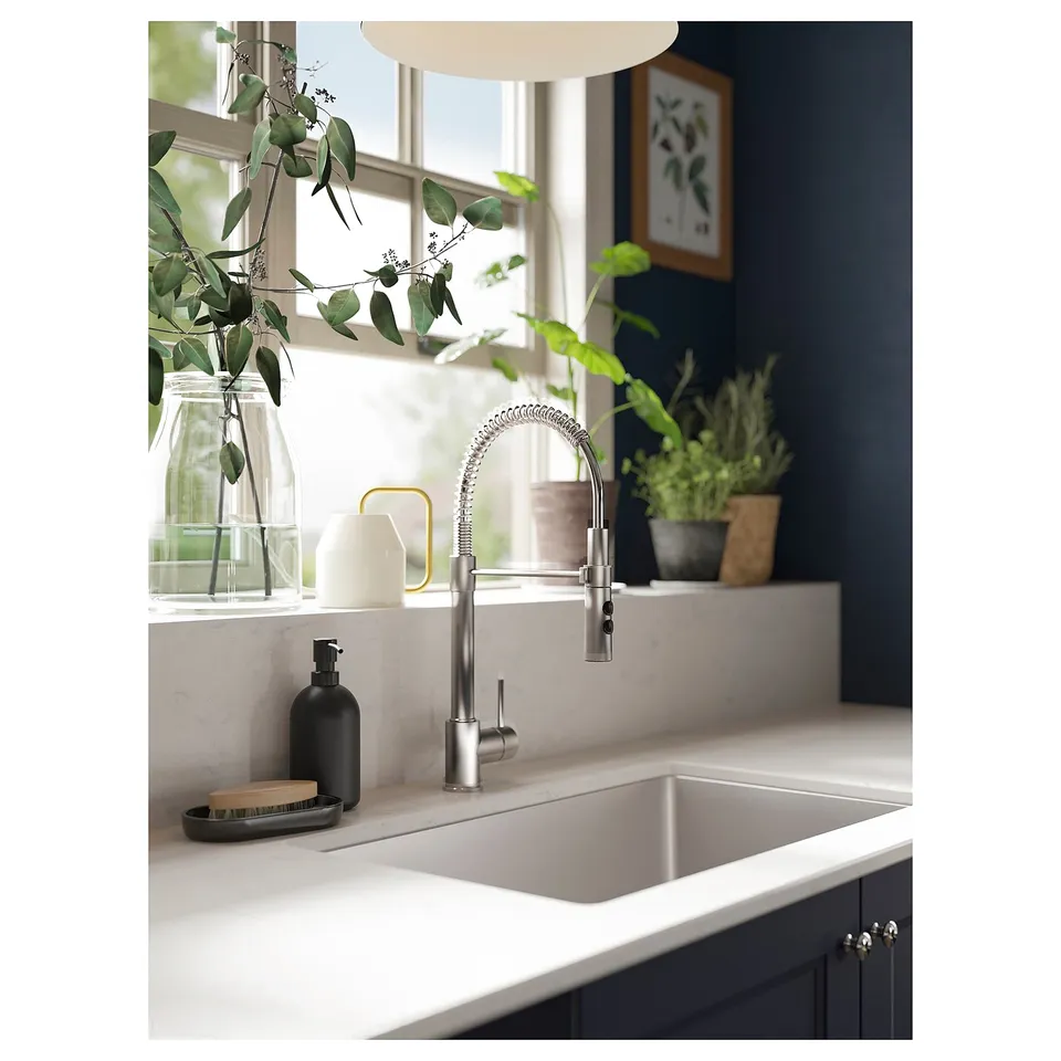 GANSJÖN 3-piece bathroom set, black