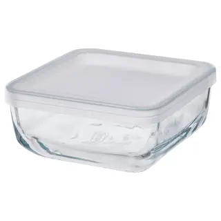 BESTÄMMA food container with lid, glass, 0.5 l