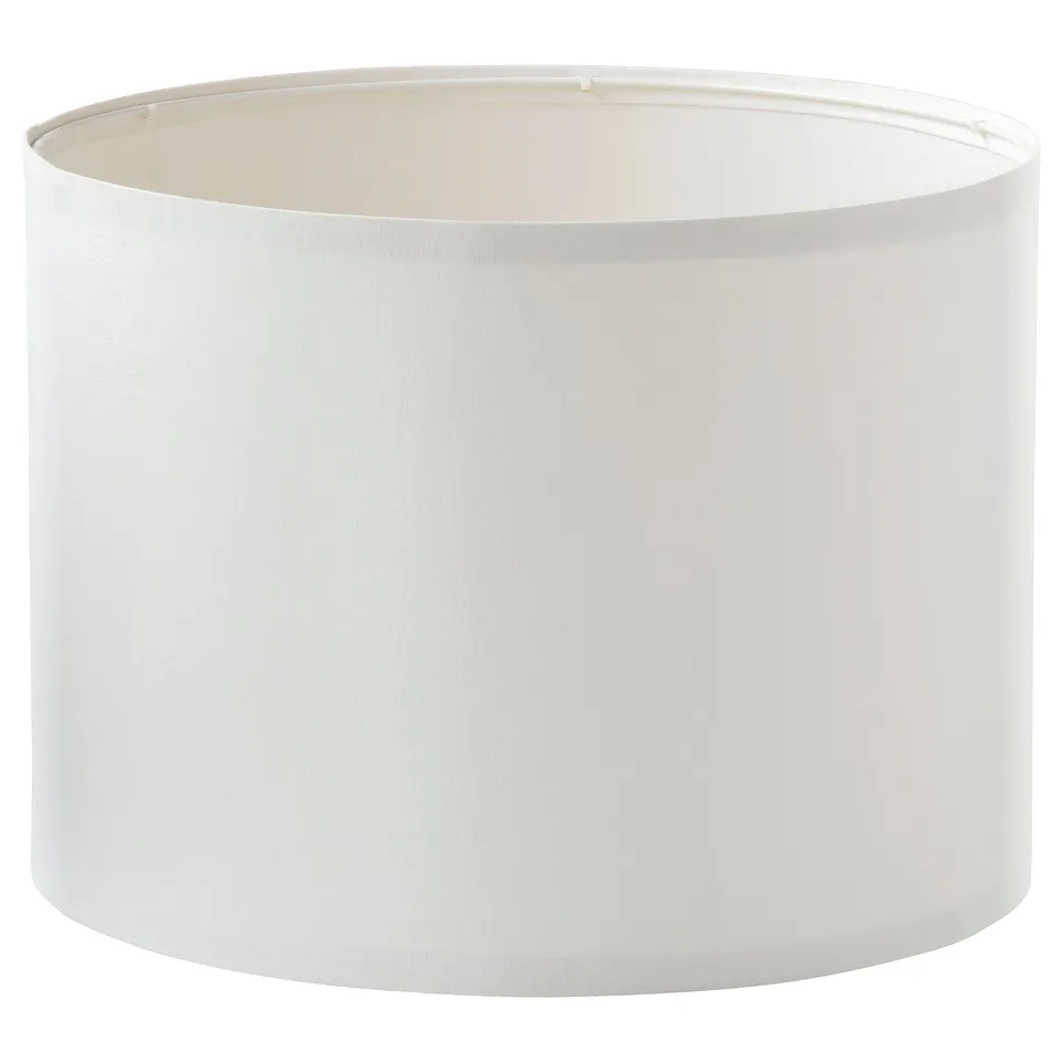 RINGSTA white lamp shade, cylindrical shape, modern design, made of textile.