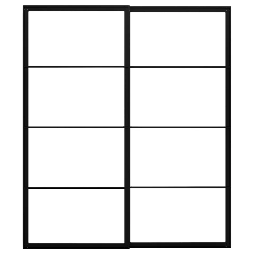 part: PAX pair of sliding door frames w rail