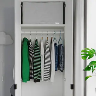 LASTARE/STUK set: wardrobe combination + storage case