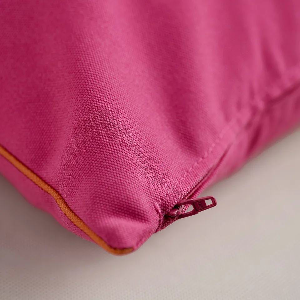 GULLBERGSÖ Cushion cover, bright pink bright orange/outdoor indoor, 50x50 cm