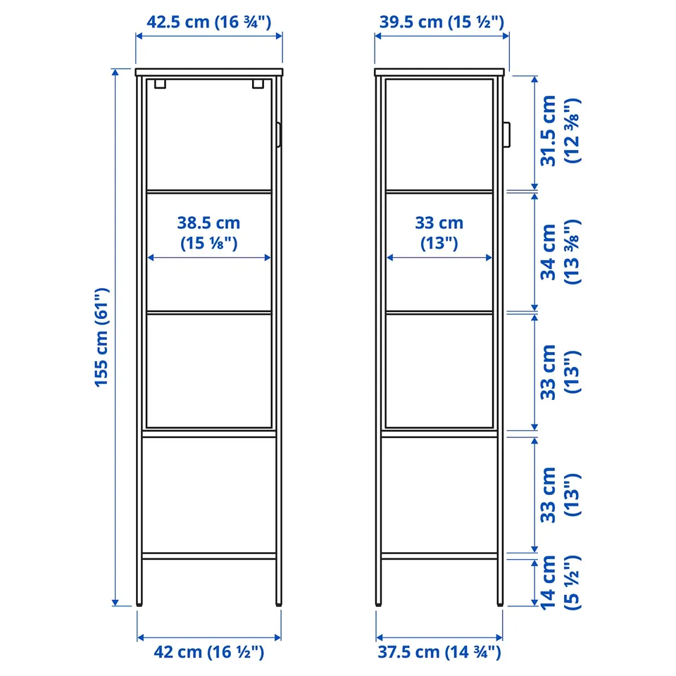 Illustration with measurements for the product: RUDSTA.