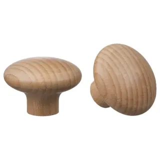PLOCKAR knob, beech, 49 mm