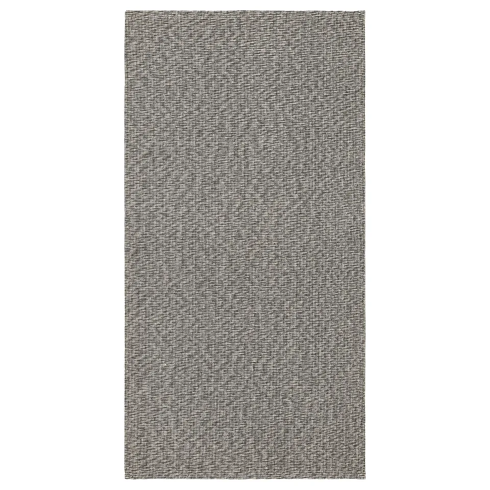 Tipheda rug: rectangular, grey, woven cotton, simple design.