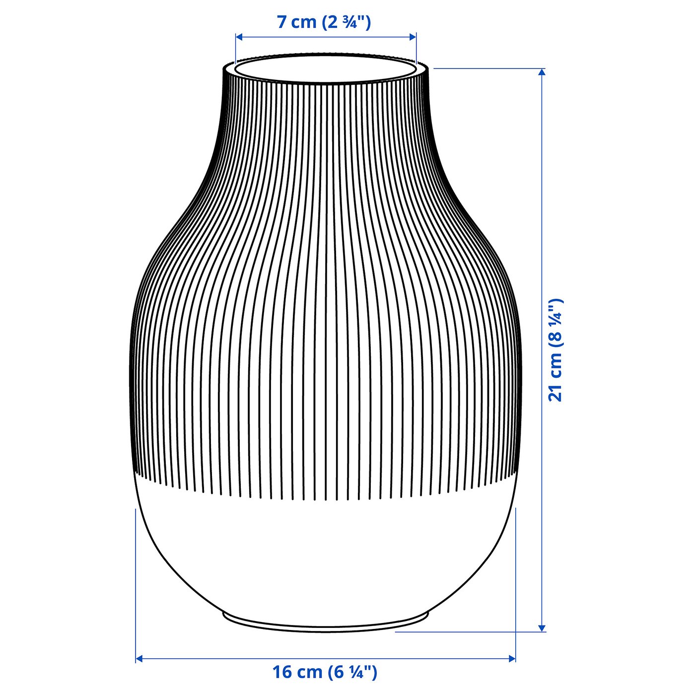 Illustration with measurements for the product: GRADVIS.