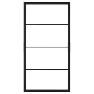 SKYTTA sliding door frame, black, Width 102.1 x Height 196 cm