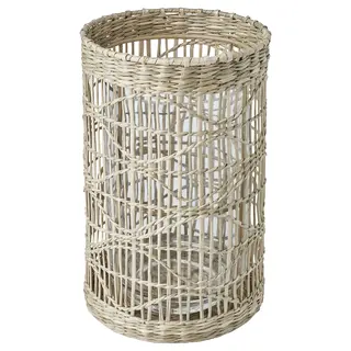 SLIPPRIG lantern for block candle, handmade sedge, Height 25 cm