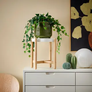 FEJKA/HONUNGSPALM/SATSUMAS set: plant pot + artificial potted plant + plant stand