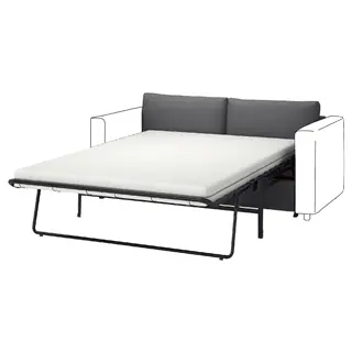 VIMLE 2-seat sofa-bed section, Hallarp grey, Depth 98 x Width 160 cm