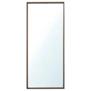 NISSEDAL mirror, walnut effect, 65x150 cm
