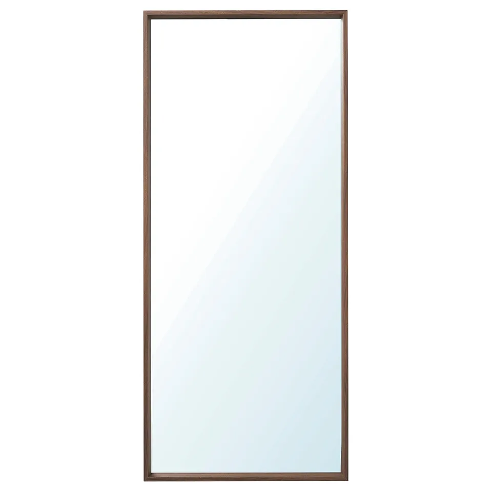 NISSEDAL mirror - rectangular, wooden frame, hangs vertically or horizontally.