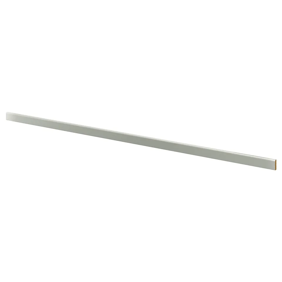 HAVSTORP: grey kitchen front trim, rectangular, smooth fiberboard.