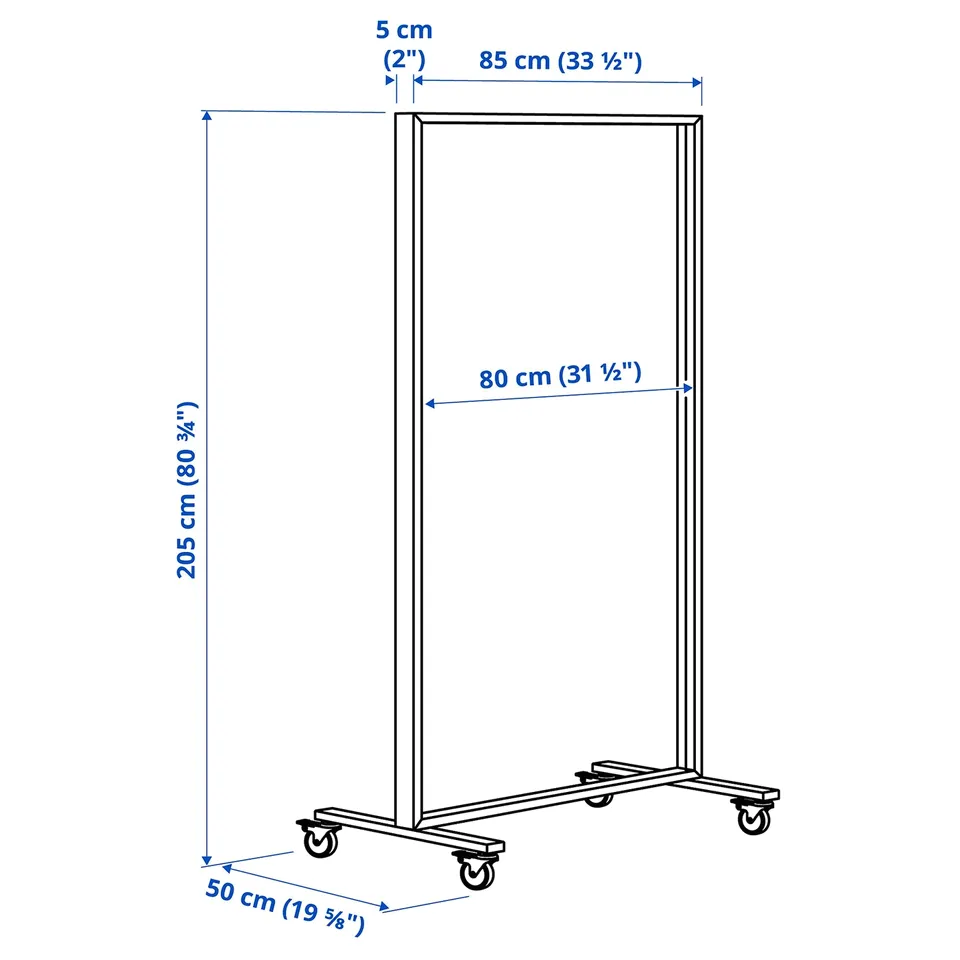 Illustration with measurements for the product: MITTZON.