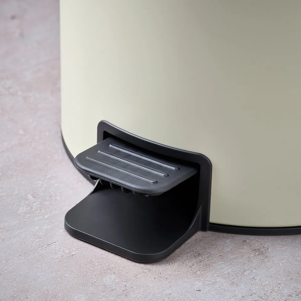 STENTRAPPA Pedal bin, light grey-beige, 9 l