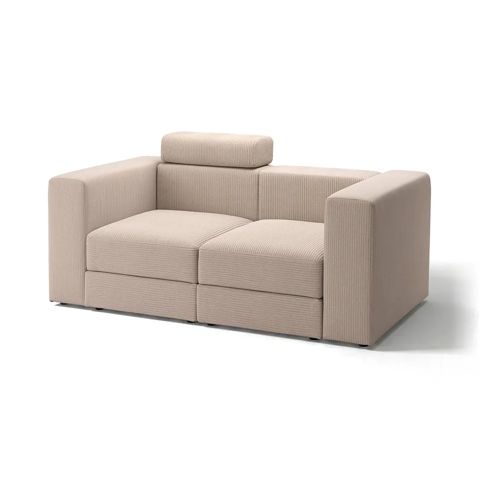 JÄTTEBO modular sofa, beige, soft fabric, rectangular, clean lines.