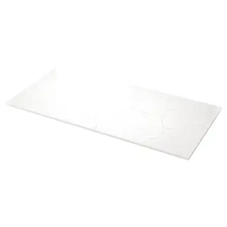 LOCKEBO custom made worktop, white/grey marble effect/glass composite, 1 m²x4.0 cm