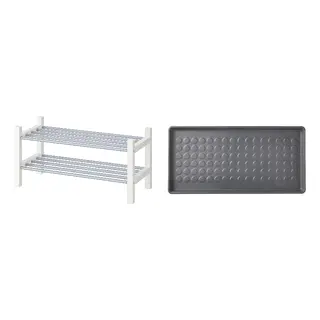 BAGGMUCK/TJUSIG set: shoe rack + shoe mat