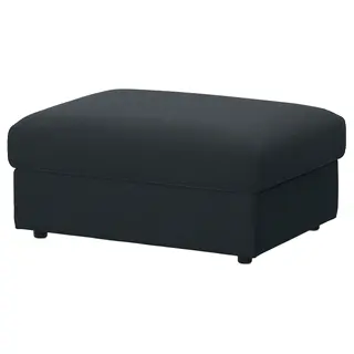 VIMLE cover for footstool with storage, Knäbäck anthracite