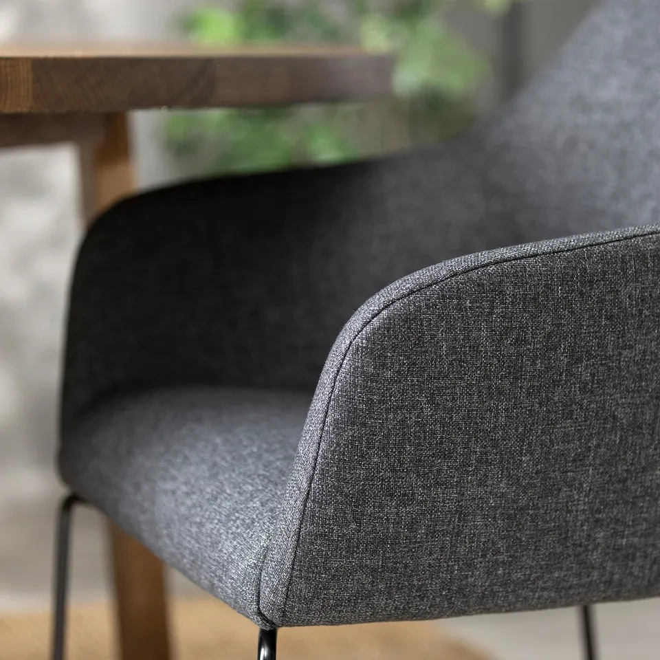 BERGSHYTTAN / TOSSBERG Table with 2 chairs and bench, dark brown ash veneer/Gunnared dark grey black, 240x93 cm