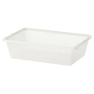 BOAXEL mesh basket, white, 60x40x15 cm