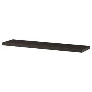 BERGSHULT shelf, brown-black, 80x20 cm