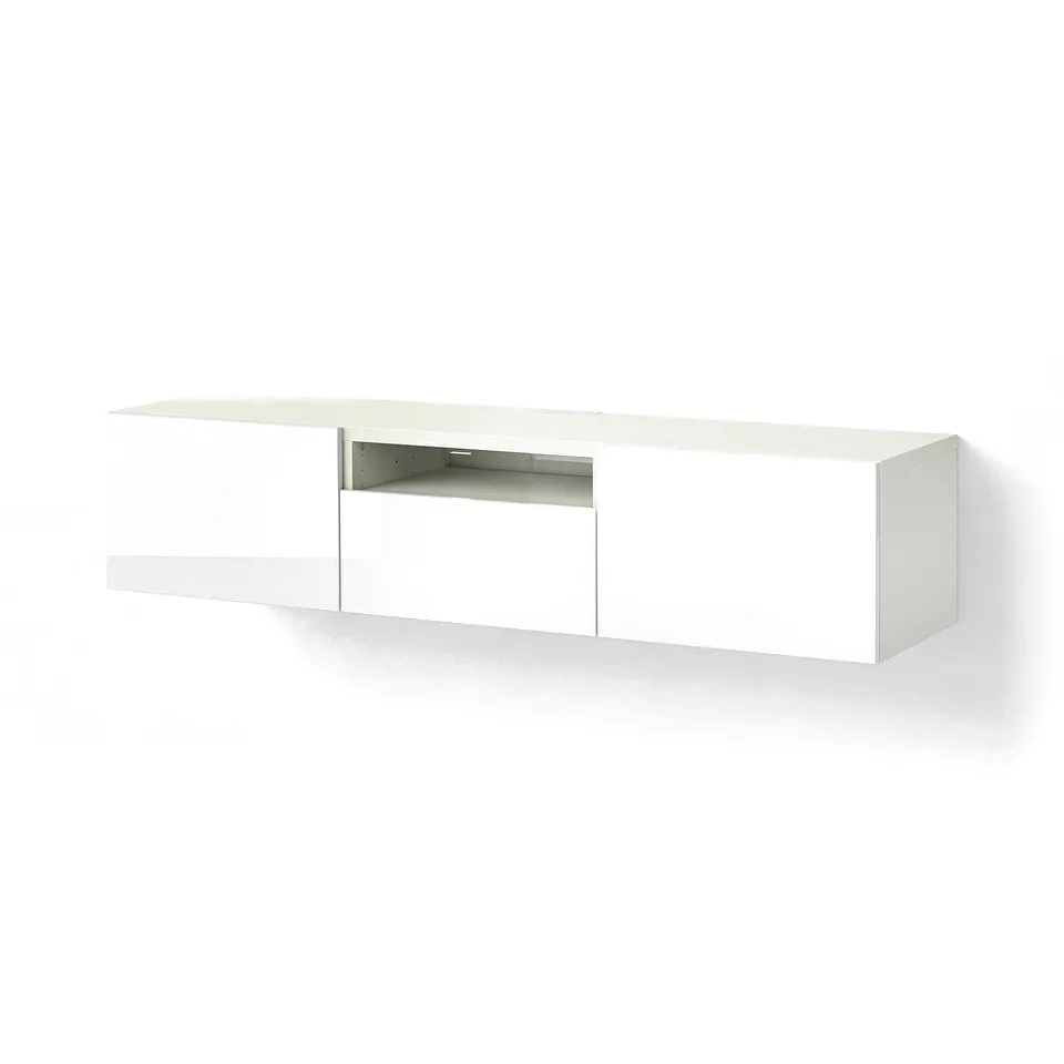 BESTÅ TV bench, white/Selsviken high-gloss white, 180x42x39 cm