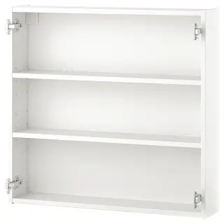 ENHET wall cb w 2 shelves, white, 80x15x75 cm