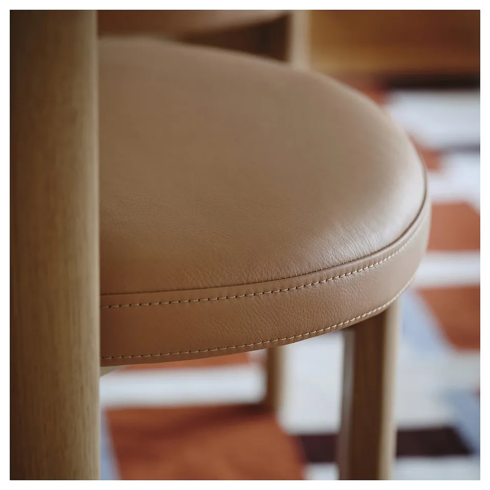 BERGSHYTTAN / STOCKHOLM 2025 Table and 6 chairs, dark brown ash veneer/leather dark brown, 240x93 cm