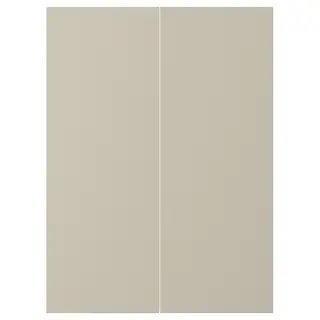 HAVSTORP 2-p door f corner base cabinet set, beige, Width 25.7 x Height 69.7 cm