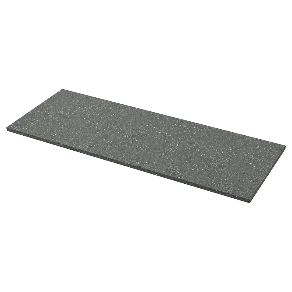 EKBACKEN grey laminate countertop, rectangular, speckled pattern, modern design, 25-year guarantee.