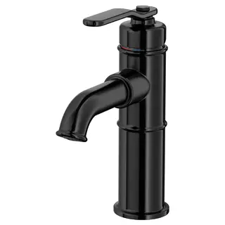 TAKSJÖN bathroom mixer tap top lever, black, Height 200 mm