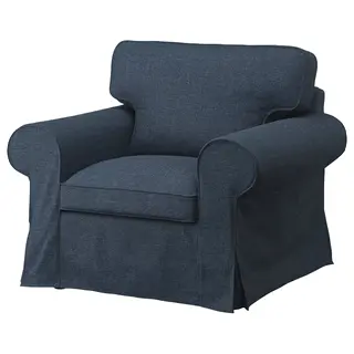 EKTORP cover for armchair, Kilanda dark blue