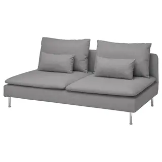 SÖDERHAMN cover for 3-seat section, Tonerud grey