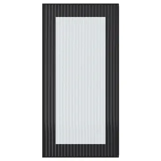 HEJSTA glass door, anthracite/reeded glass, 30x60 cm