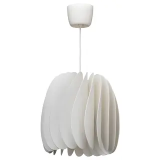 SKYMNINGEN pendant lamp, white, 42 cm