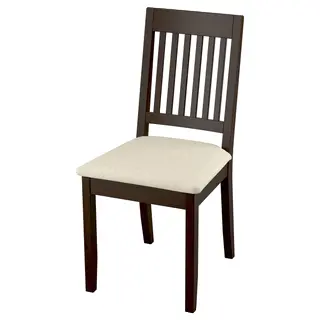 NÄSINGE chair, dark brown stained/Kilanda light beige, Depth 54 x Height 90 x Width 42 cm