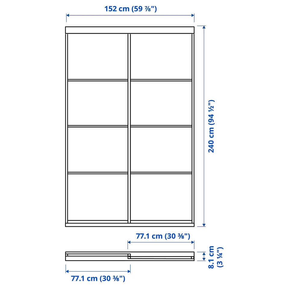 Illustration with measurements for the product: SKYTTA.