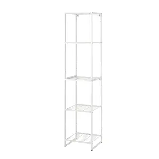 JOSTEIN shelving unit, in/outdoor/wire white, 41x40x180 cm