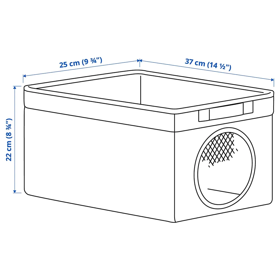 Illustration with measurements for the product: LEN.