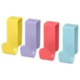 LÄTTHET hook and clip, multicolour, Width 50 x Depth 18 x Height 47 mm